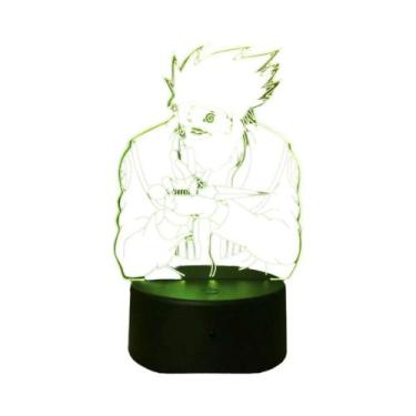 Imagem de Luz Noturna LED Naruto Uzumaki Kakashi Hatake Itachi Uchiha 3D Com 7/1