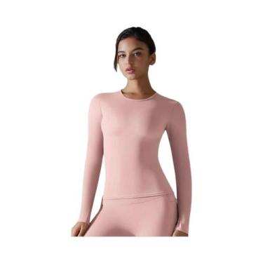 Imagem de Camisas De Yoga Femininas De Manga Longa Para Inverno, Fitness, Corrid