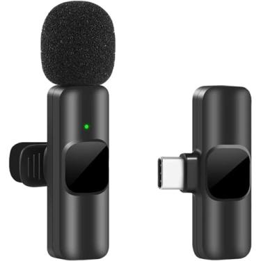 Imagem de Microfone De Lapela Sem Fio Profissional Compatível IPhone E Android Redução De Ruído Ideal Para Gravações Entrevistas E Lives (USB Tipo-C)