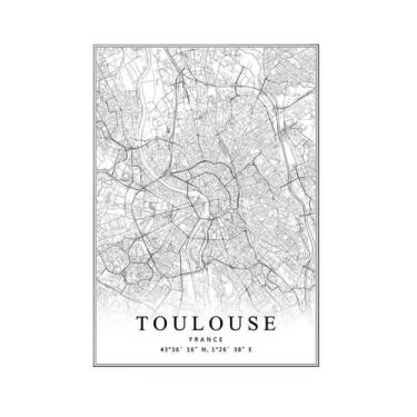 Imagem de Mapas De Cidades Francesas Em Impressão Artística: Paris, Lyon, Marsel
