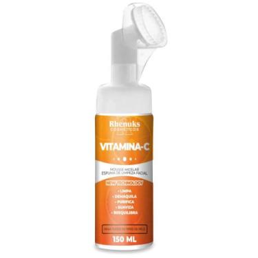 Imagem de Mousse Micelar Espuma de Limpeza Facial Vitamina C 150ml - Rhenuks