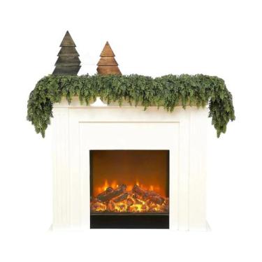 Imagem de Guirlanda De Natal Artesanal Com Agulhas De Cedro Artificiais Verde De