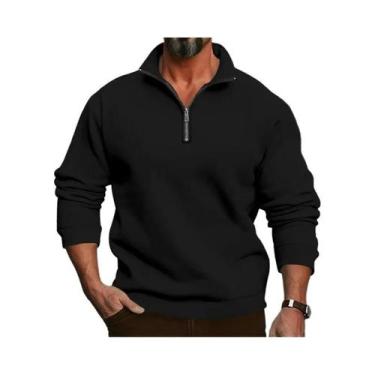 Imagem de Moletom Masculino De Outono Inverno Em Tecido Felpudo Casual De Manga 