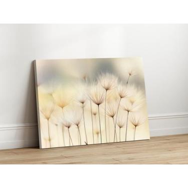 Imagem de Quadros Decorativos para Sala Quarto Suave Ramos Bege 130x90 Linha Pre