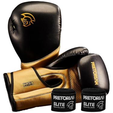Imagem de Kit Luva de Boxe e Muay Thai Elite Pretorian-Feminino