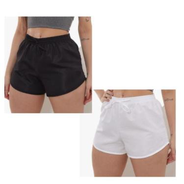 Imagem de Kit 2 Shortinhos Fitness Tactel Ana Shorts Praia Piscina, 1 Shorts Tac