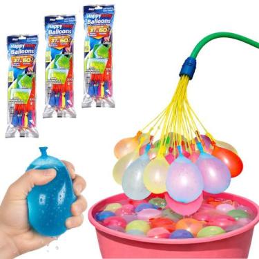 Imagem de 111 Balão de Água Guerra Bexiga com Engate p/ Torneira Brincadeira Pis