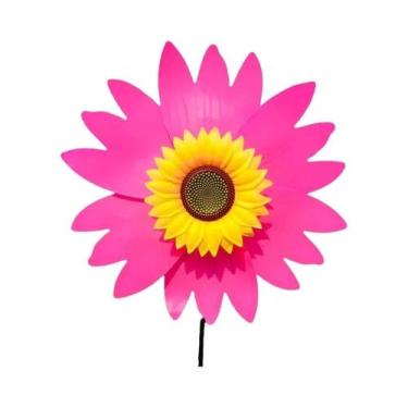 Imagem de Catavento Decorativo Giratório De Jardim Com Estaca Para Gramado Em Fo