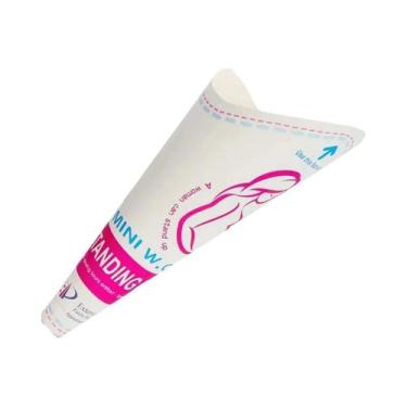 Imagem de Funil Urinário Descartável Feminino Portátil Para Urinar Em Pé, Ideal 