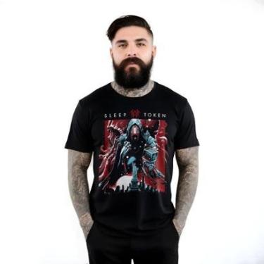 Imagem de Camiseta Bomber Preta Banda Sleep Token - 100% Algodão-Unissex