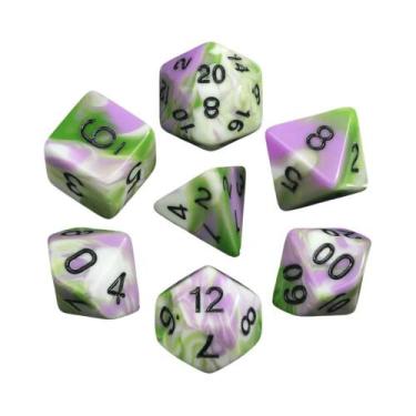 Imagem de Conjunto De Dados Coloridos 7 Peças Para Amantes De Jogos De Tabuleiro