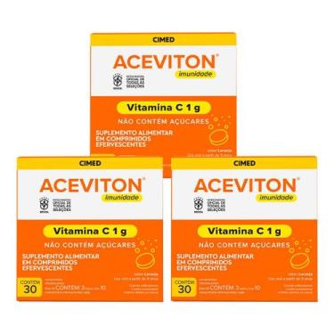 Imagem de Kit 3 unidades Aceviton Vitamina C 1g 30 Comprimidos