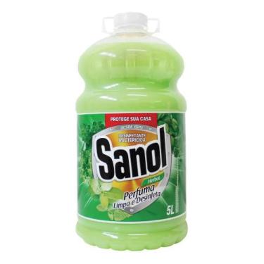 Imagem de Desinfetante Leitoso Herbal Sanol 5 Litros