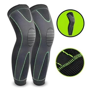 Imagem de Kit 2 Meia Compressão Joelho 3/4 Circulação Joelheira Tensor - Congrat