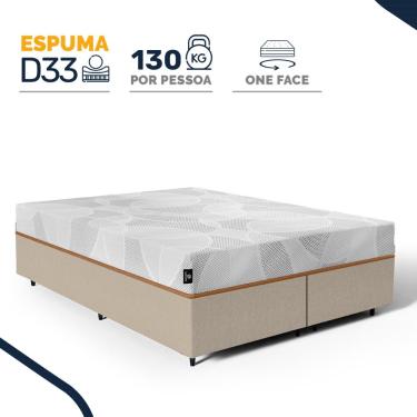 Imagem de Cama Box com Colchão de Espuma D33 Enrolado Sonno Full - Umaflex Queen 158cm