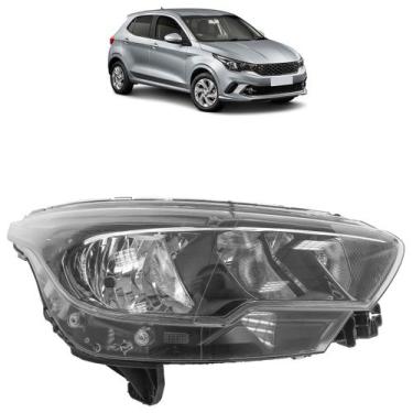 Imagem de Farol Dianteiro Argo 2017 A 2020 Máscara Negra - Automotive Imports, D