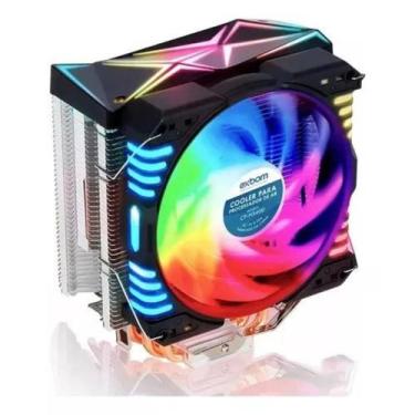 Imagem de Air Cooler Rgb P/ Processador 4 Heatpipes Hidráulico Rgb - Exbom