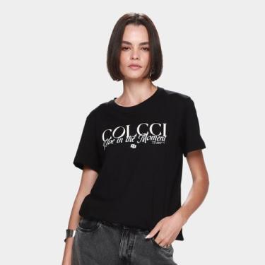 Imagem de Camiseta Colcci Moment Feminina, Preto, EP