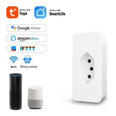 Imagem de Tomada Inteligente 10A Bivolt Wifi Smart Home Alexa Google Home EH-210