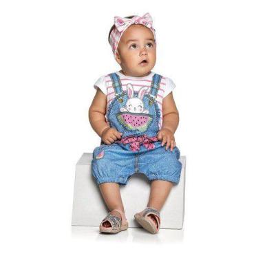 Imagem de Macacão Macaquinho Infantil Menina Fantasia Parmalat Bebê - anjo da ma