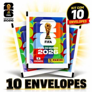 Imagem de Kit 70 Figurinhas Do Álbum Copa Do Mundo 2026 10 Envelopes Oficial Pan