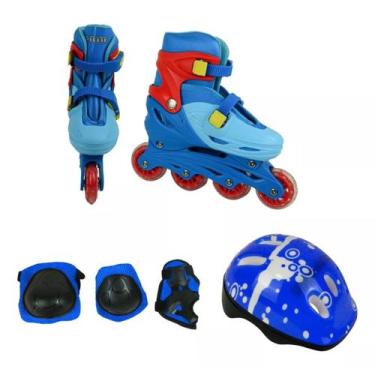 Imagem de Patins Roller Semi Profissional C/ Kit Proteção Completo Tamanho 36-39
