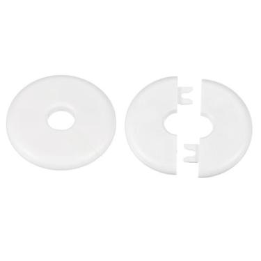 Imagem de Flange de parede bipartida HARFINGTON 16,5 mm em plástico ABS branco