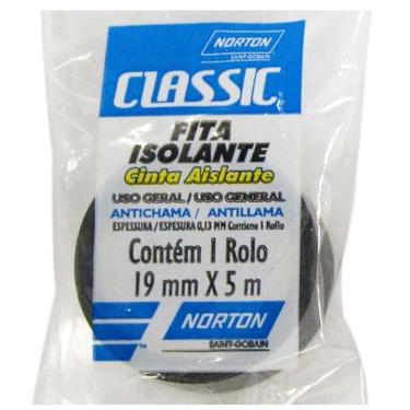 Imagem de Fita Isolante Norton Classic 19mm x 5m Importada - Embalagem com 24 Unidades