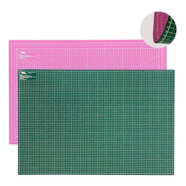 Imagem de Base Mesa Apoio De Corte A1 90x60 Duas Cores Verde E Rosa