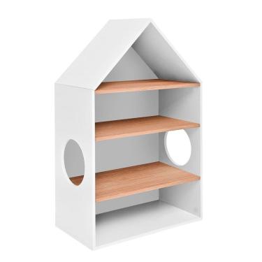 Imagem de Organizador Infantil Casinha Merida 100% MDF com Prateleiras Woodcore
