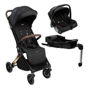 Imagem de Carrinho Nivola Trio Com Bebê Conforto E Base Isofix Infanti Preto Sol