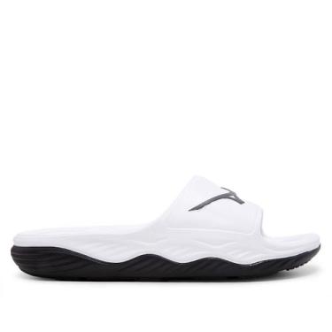 Imagem de Chinelo Mizuno Enerzy Slide Masculino, Branco, Preto, 37/38