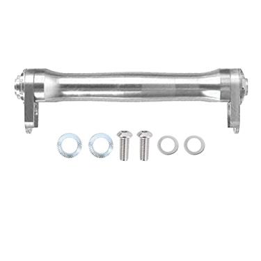 Imagem de YIJU dobrável em liga de alumínio Roda fácil para dobrável de transporte Barra de extensão Suporte traseiro Componentes, Prata