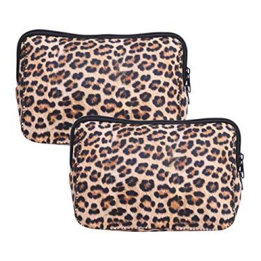 Imagem de RiToEasysports Bolsa de maquiagem, bolsa de cosméticos de neoprene, bolsa de maquiagem espaçosa necessaire organizadora portátil (nº 3)