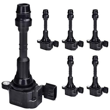 Imagem de Pacote com 6 bobinas de ignição de substituição para V6 3.5L 4.0L - Nissan Altima Frontier Maxima Murano NV1500 NV2500 Pathfinder Quest Xterra, Infiniti I35 QX4, Suzuki Equator, Substitui # UF349, C1406, UF-349