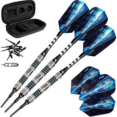 Imagem de Viper por GLD Products Astro Conjunto de dardos de ponta macia 80% tungstênio com capa, anéis verdes, 18 gramas (21-3277-18)