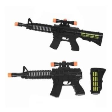 Brinquedo Arma M4 e Pistola Brinde Lançador De Dardos Gun Toy