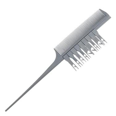 Imagem de Bonarty Prata, preto, profissional, tecelagem de seção, destacar, salão, pente de cabelo, ferramenta - prata