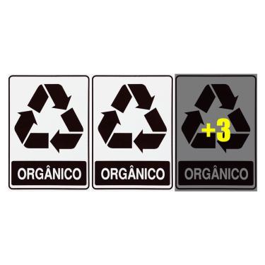 Imagem de Combo 6 Adesivos De Sinalização Lixo Orgânico 15x20 Acesso - S-238 F9e