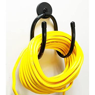 Imagem de Gancho de armazenamento magnético - armazenamento de cabo de extensão, suporte de cabo ajustável organizador de cabo pendurado para casa, porão, trailer, barco, garagem - cabos, mangueiras, cordas - tipo W