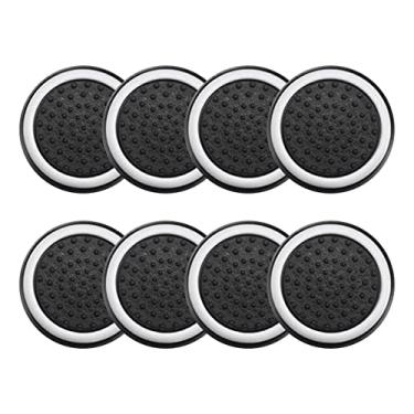 Imagem de 4 Pares de Grips Compatível com controle Joystick Playstation 3 4 5 PS3 PS4 PS5 Xbox One S X Series S X Nintendo Wii U Protetora Anti Derrapante Silicone Proteção do Botão Analógico (Branco)
