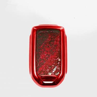 Imagem de SELIYA Capa de chave de carro TPU, apto para Honda Civic, apto para HR-V CRV Odyssey Accord 2013-2017 chaveiro de concha de chave, A, vermelho