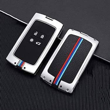 Imagem de YJADHU Capa de chave de carro de liga de zinco, apto para Renault Koleos Kadjar cênico Megane Sandero Espace Clio Captur Kangoo Laguna Talismã Twingo, 1