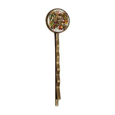 Imagem de Casino Bar Poker Card Chips Jackpot Ilustração Retro Metal Hair Bobby Pin Headwear