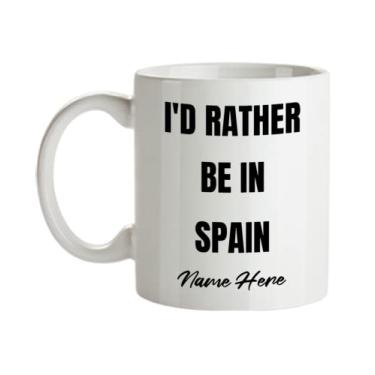Imagem de Caneca personalizada da Espanha, prefiro estar na Espanha, presentes para a Espanha, presente personalizado da Espanha, ideia de de Natal da Espanha, caneca personalizada da Espanha