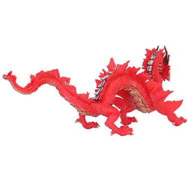 Imagem de VGEBY China Dragon Model, Kids Crafts China Dragon Figure Model Auspicious Mythical Statue Home Decoration 3 Years Old+(Red Dragon)