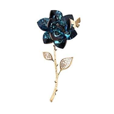 Imagem de KIZQYN Broche feminino flor borboleta broche leve e luxuoso broche de moda brilhante desgaste acessórios combinando presente para namorada acessório de fantasia