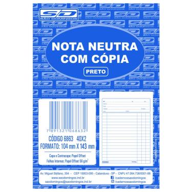 Imagem de Nota Neutra com Cópia 104x143mm São Domingos 80 Folhas 130624