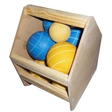 sillervan bolas boche madeira - conjuntos bocha quintal bolas petanque jogos  quintal ao ar livre família bocci jogo jardim para quintal, gramado, praia,  7 cm diâmetro valioso : : Esporte