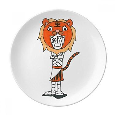 Imagem de Egypt Mummy Horus Chapéu de Tigre Prato Decorativo de Porcelana Salver Prato de Jantar